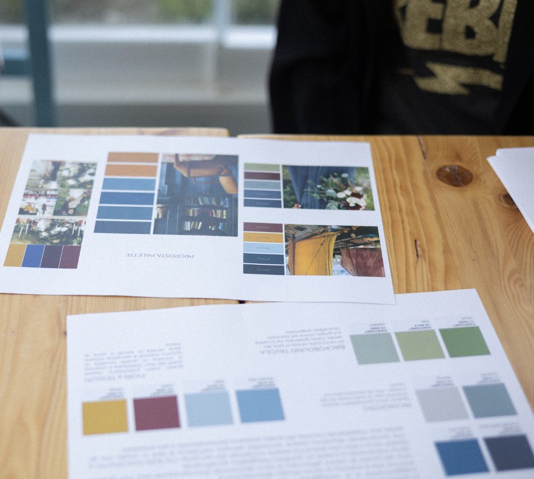 Colour palettes and moodboards for a local business